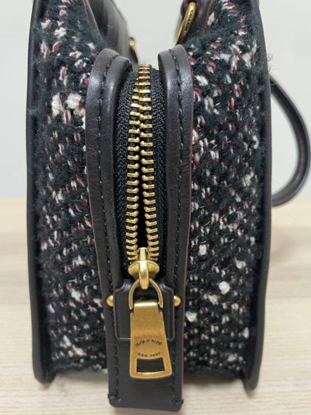 Coach Dreamer 24 Leather Tweed Satchel EUC (no crossbody) - Picture 4 of 13